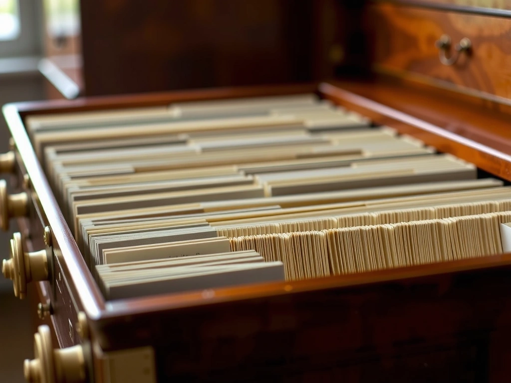 Eine geordnete Karteikarten-Ablage, die für Transparenz steht